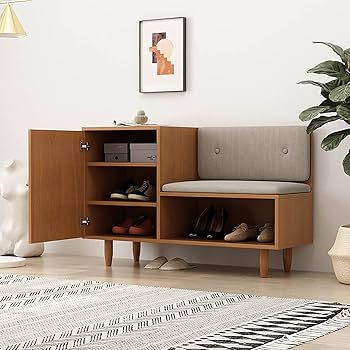 Amazon.com: IBOWZ Storage Shoe Bench, Wooden, Original Wood